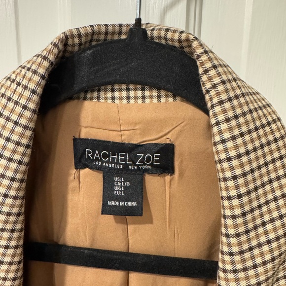 Rachel Zoe Checkered Tan Blazer - Picture 2 of 2